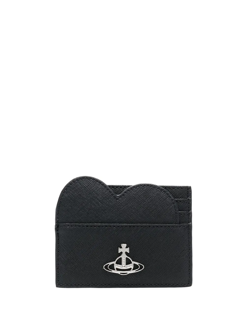

Vivienne Westwood orb-plaque leather cardholder - Black