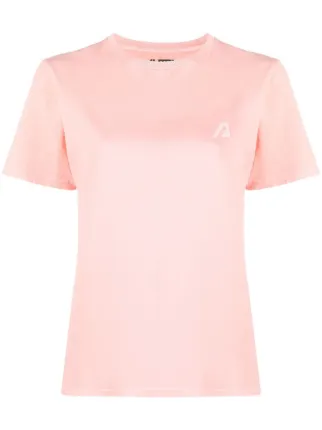 AUTRY ロゴ コーラルピンク コットン Tシャツ Autry コットン Tシャツ | ピンク | FARFETCH JP