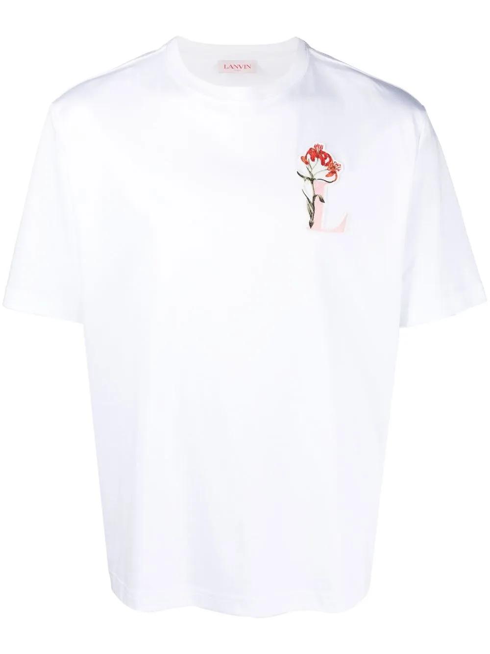 

Lanvin L flower patch T-shirt - White