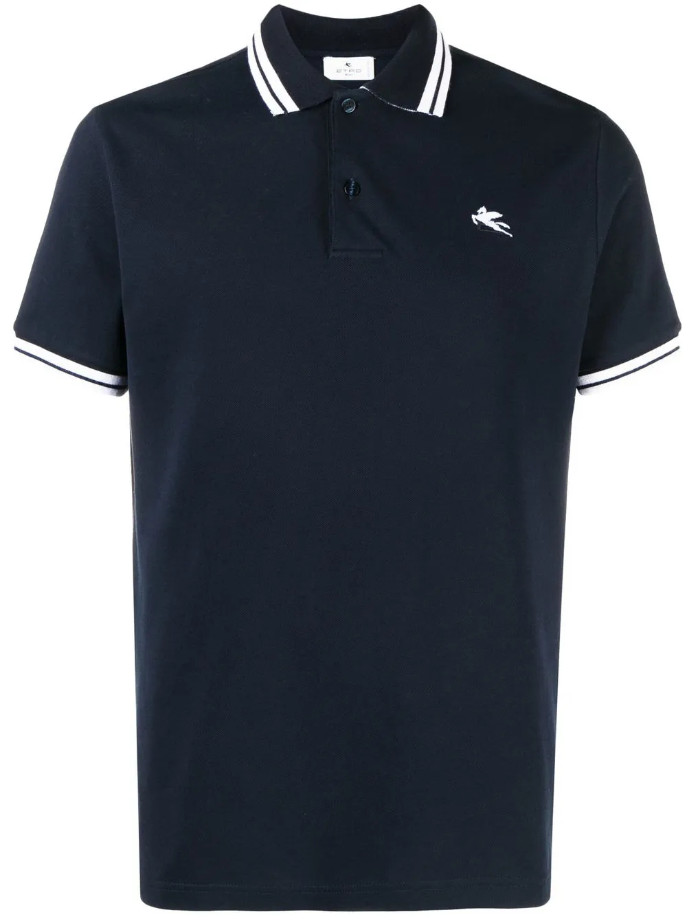 

ETRO embroidered-logo detail polo shirt - Blue