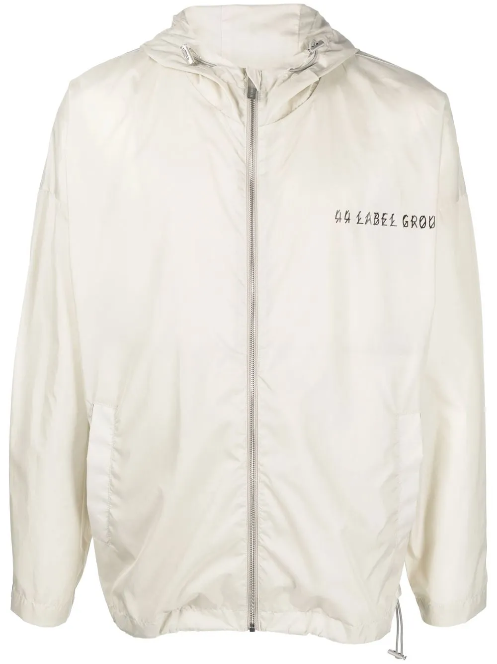 

44 LABEL GROUP logo-print lightweight jacket - Neutrals