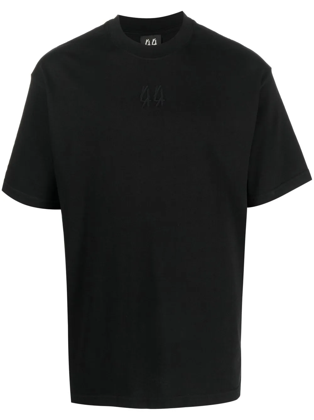 

44 LABEL GROUP rear logo-print detail T-shirt - Black