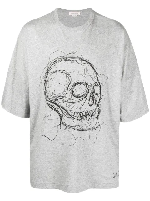 Alexander McQueen skull print oversized T-shirt