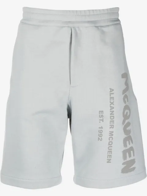 Alexander McQueen shorts deportivos con estampado Graffiti
