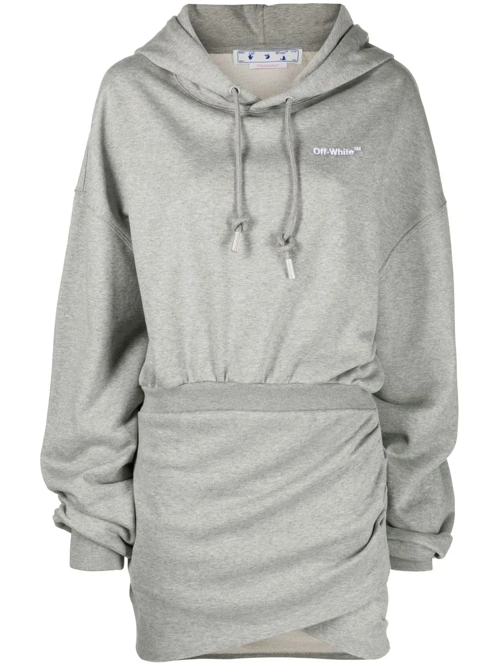 

Off-White logo-print hoodie dress - Grey
