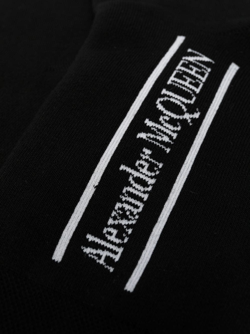 Alexander McQueen Intarsia enkelsokken - Zwart