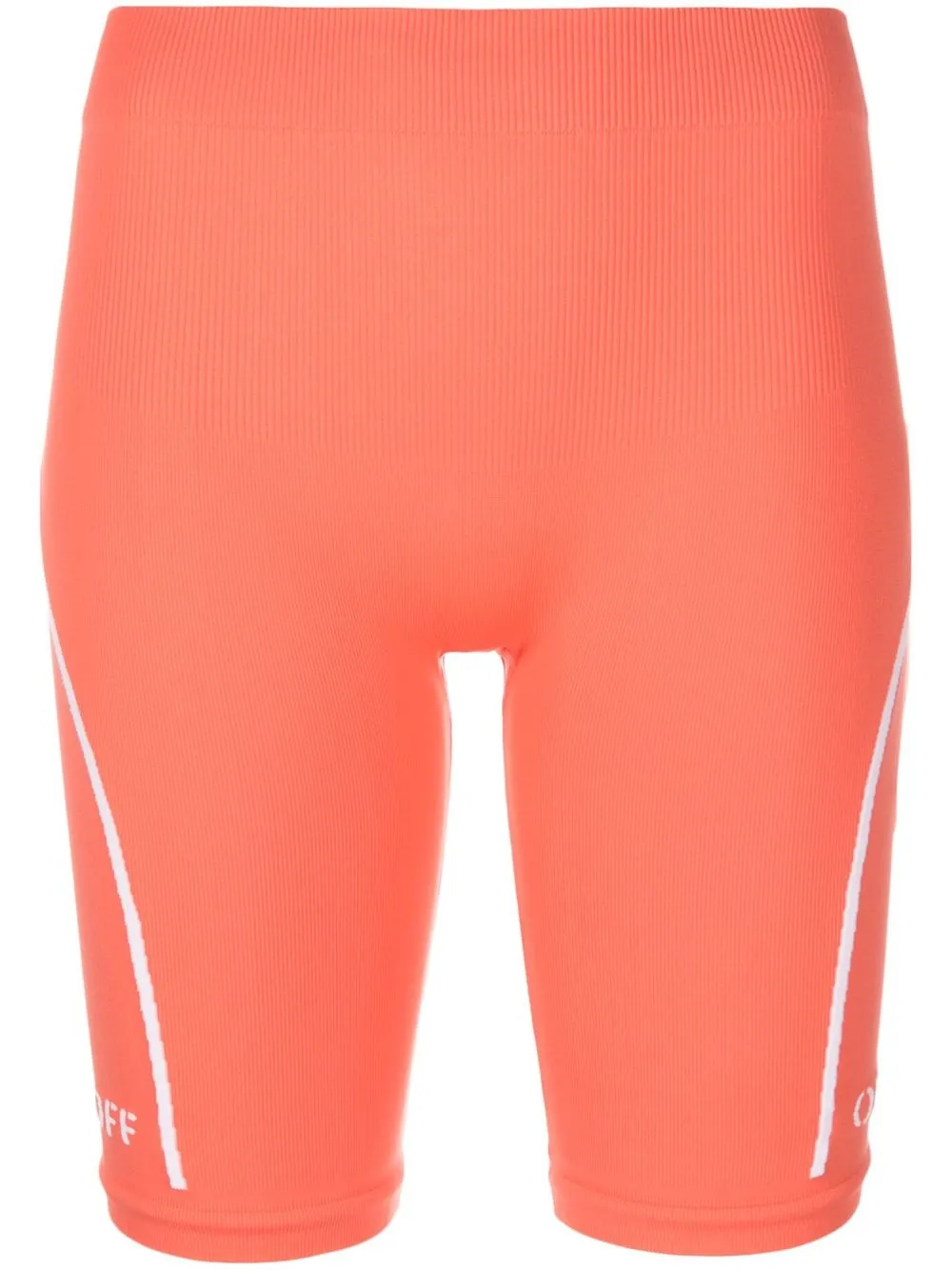 

Off-White shorts con logo estampado - Naranja