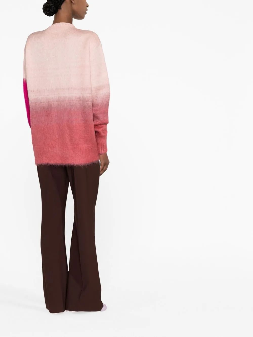 Off-white Intarsia-knit Jumper In Pink