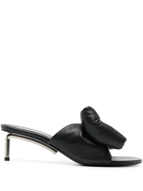 Mules Allen en cuir à détail de nœud - Off-White - Modalova