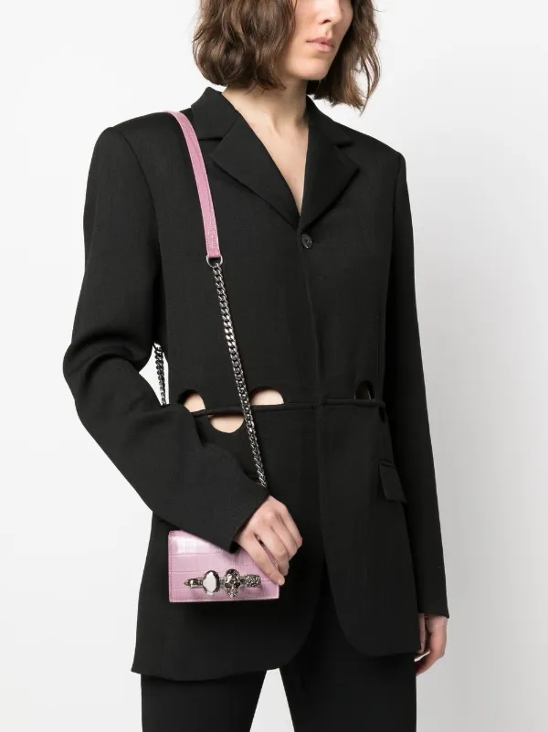 Alexander McQueen four-ring Detail Crossbody Bag | Pink | FARFETCH