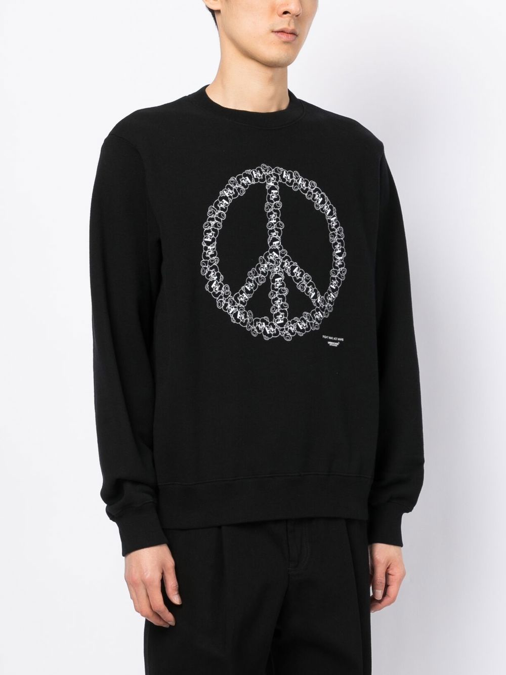 Shop Undercover Peace Sign-print Sweatshirt In Black