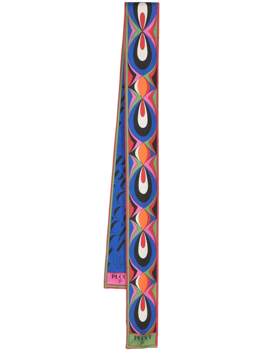 

PUCCI mascada de seda con estampado gráfico - Azul