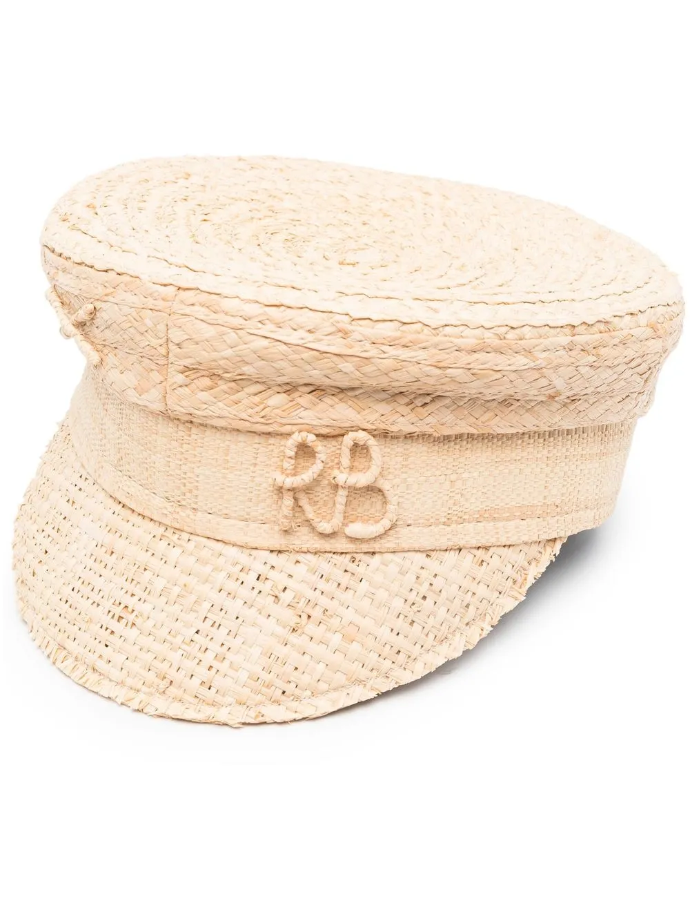 

Ruslan Baginskiy woven straw baker boy cap - Neutrals