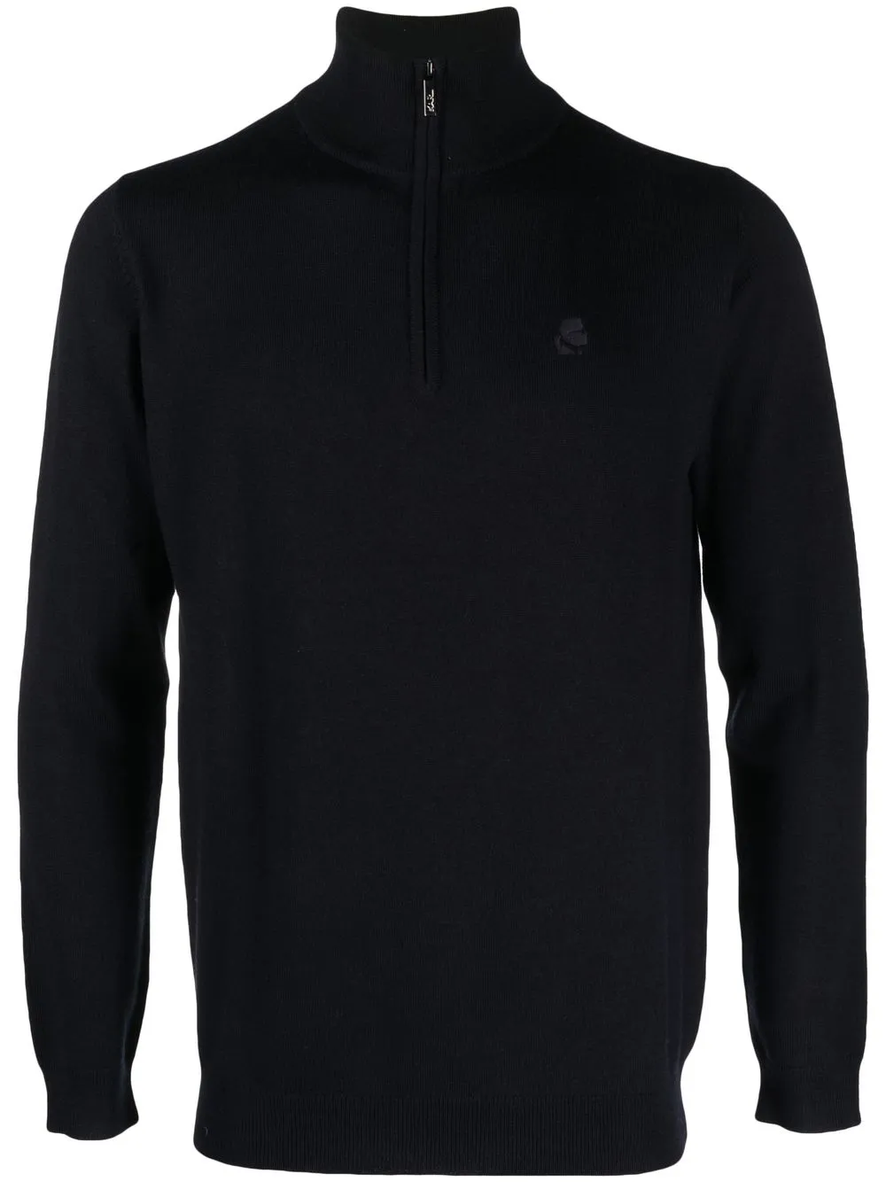 

Karl Lagerfeld zip-up wool jumper - Blue