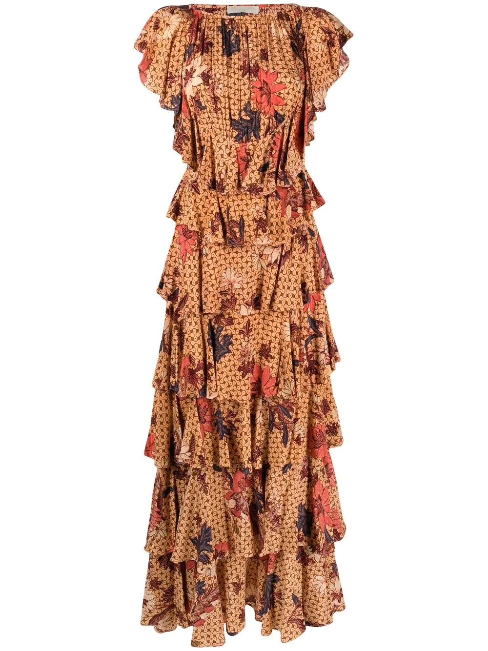 

Ulla Johnson Freja floral-print maxi dress - Orange