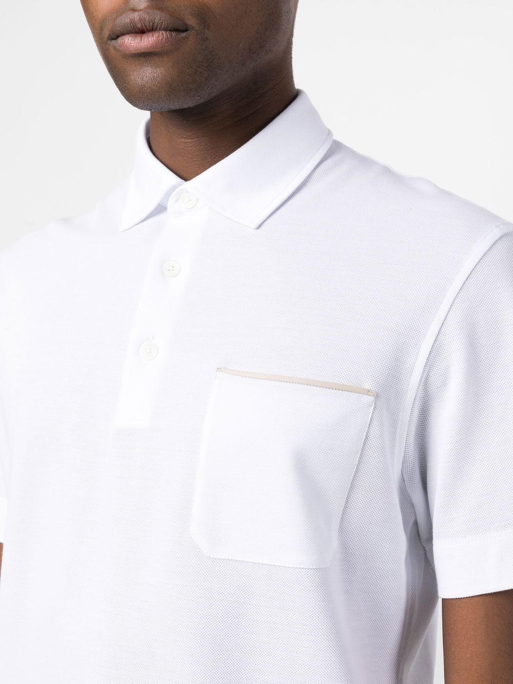 Shop Zegna Short-sleeve Polo Shirt In White