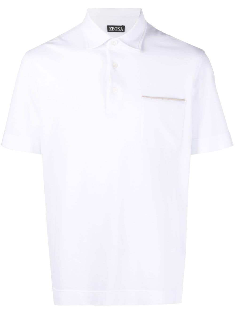 Shop Zegna Short-sleeve Polo Shirt In White
