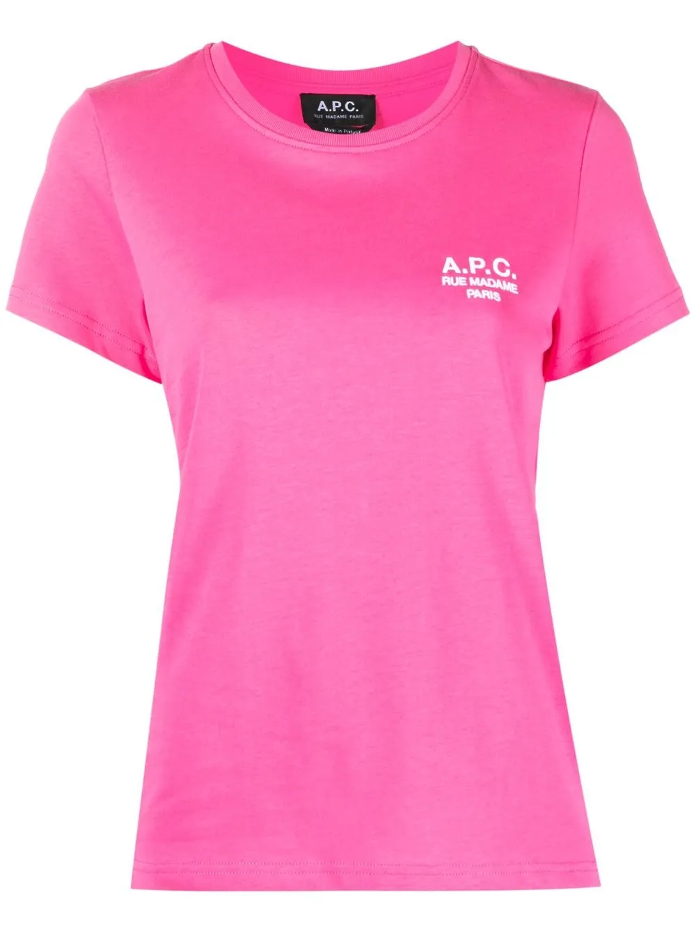 

A.P.C. chest logo-print detail T-shirt - Pink