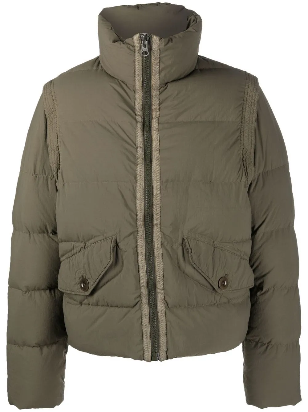 Ten C Austral Down Vest In Green