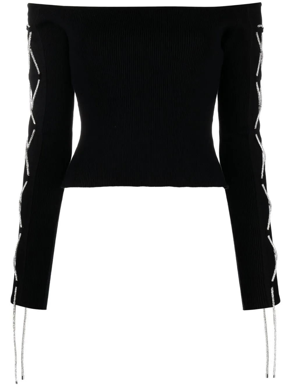 

Giuseppe Di Morabito off-shoulder lace-up top - Black