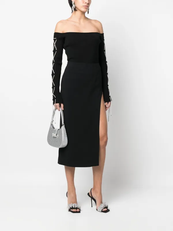 Giuseppe Di Morabito high-waisted side-slit Skirt | Black