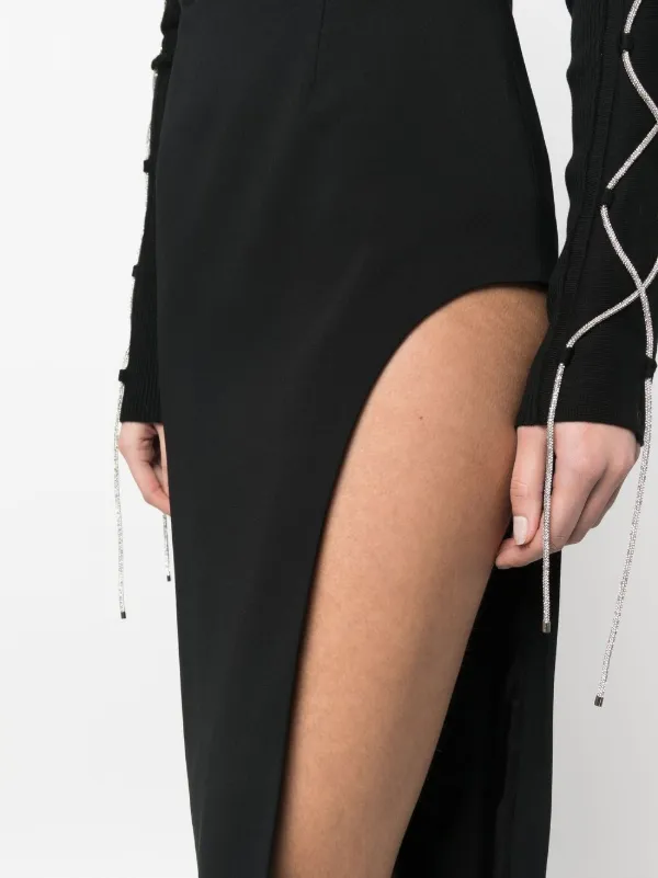 スカート Giuseppe Di Morabito Skirts Giuseppe Di Morabito high-waisted side-slit Skirt | Green