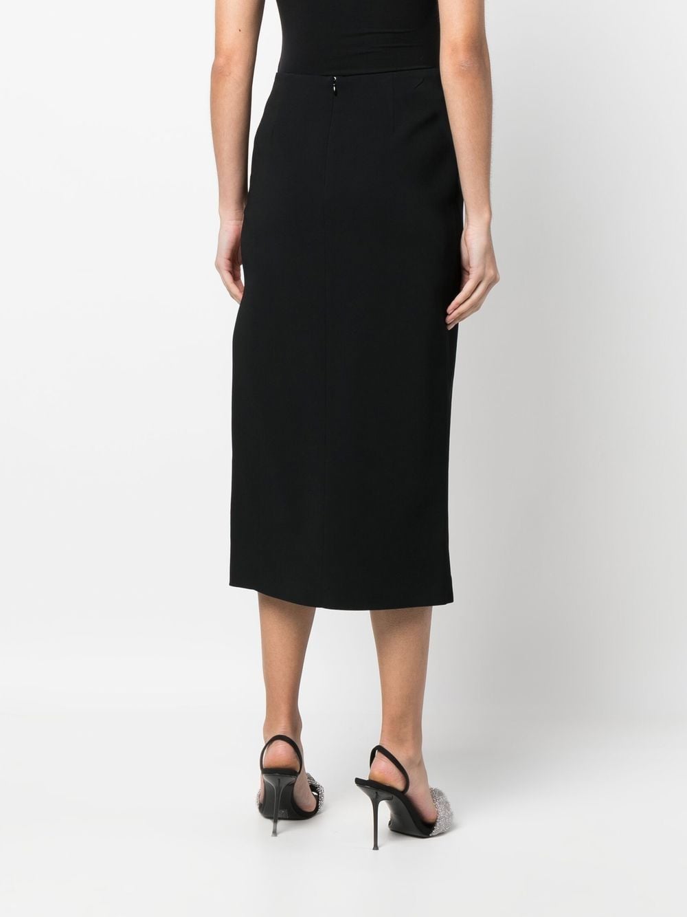 Shop Giuseppe Di Morabito High-waisted Side-slit Skirt In Schwarz