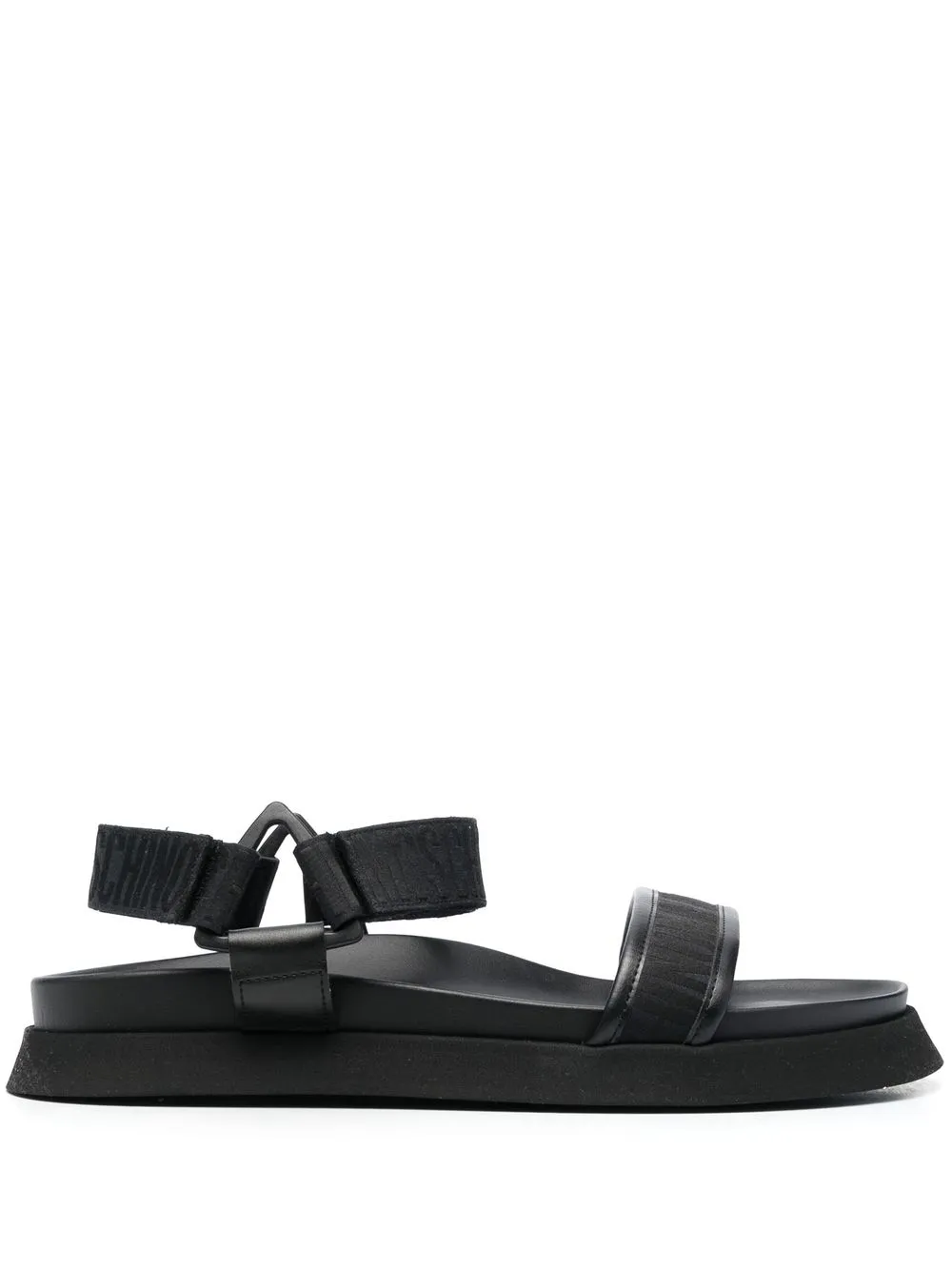 

Moschino logo-print strap sandals - Black