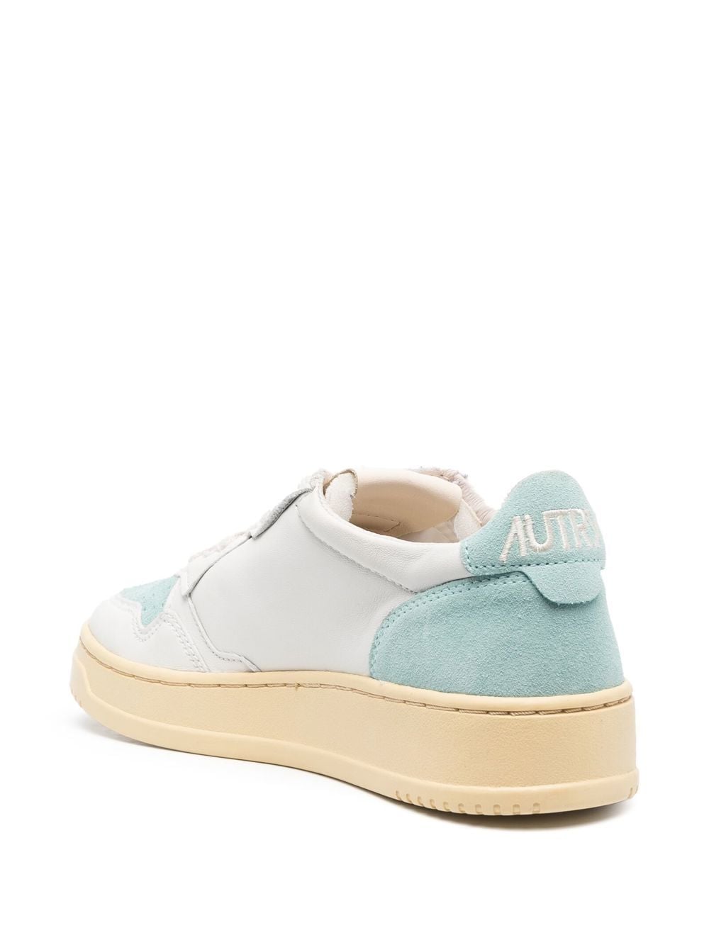 Shop Autry Suede-panels Lace-up Sneakers In White