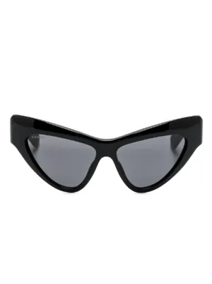 Gucci Eyewear インターロッキングG サングラス | ブラック | FARFETCH JP