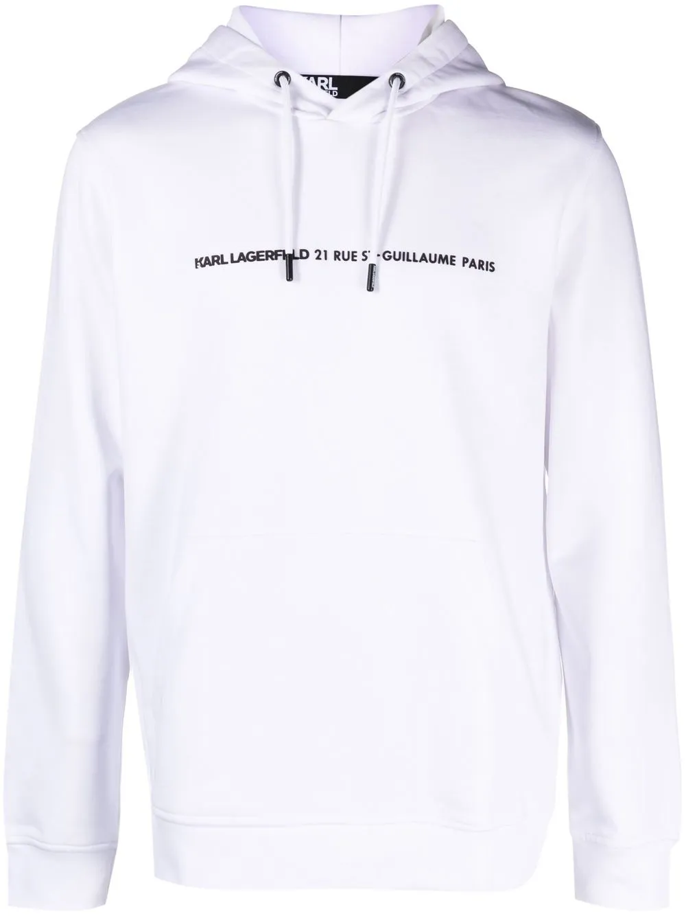 

Karl Lagerfeld hoodie con logo estampado - Blanco