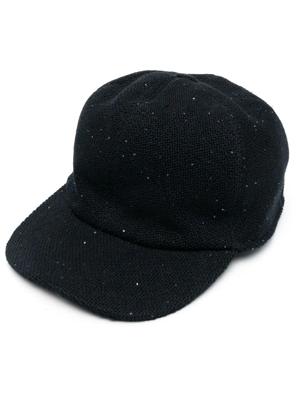 

Fabiana Filippi knitted sequin-embellished cap - Black
