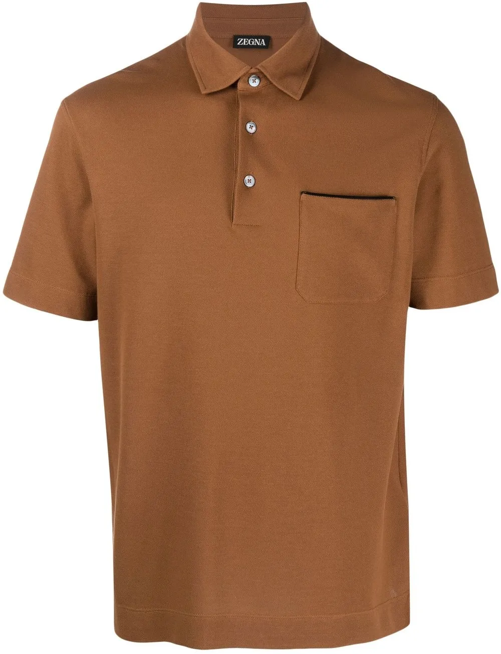 

Zegna playera tipo polo manga corta - Marrón