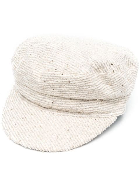 Fabiana Filippi sequin-detailed baker boy hat