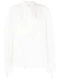 PINKO bow-detail draped shirt - White