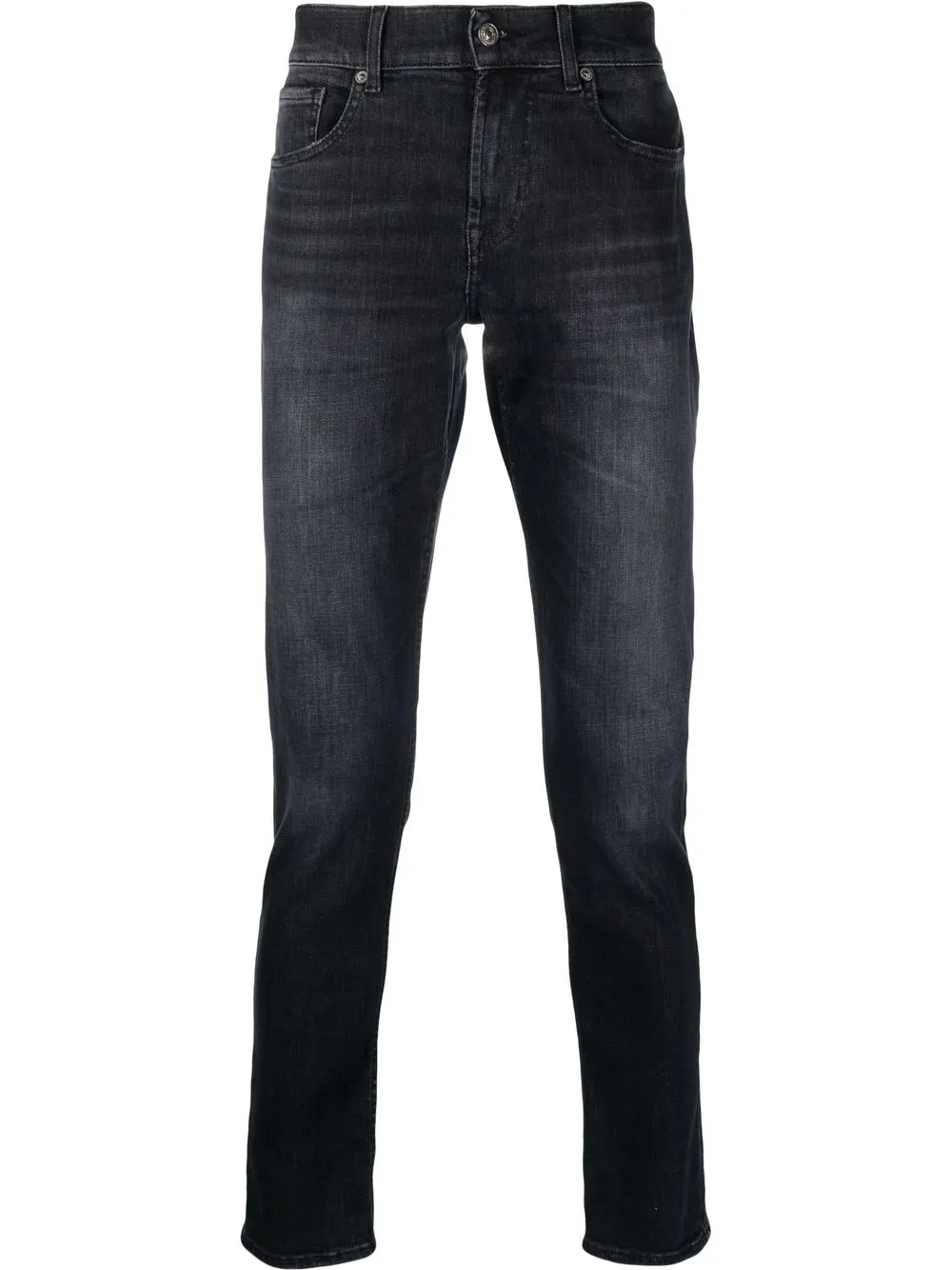 

7 For All Mankind skinny jeans con bolsillos - Negro