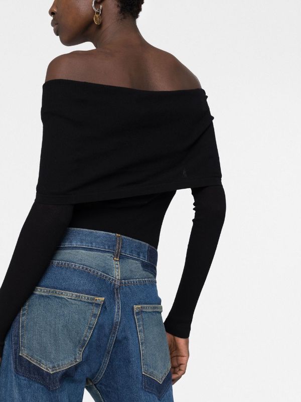 Burberry ribbed-knit off-shoulder Top - Farfetch