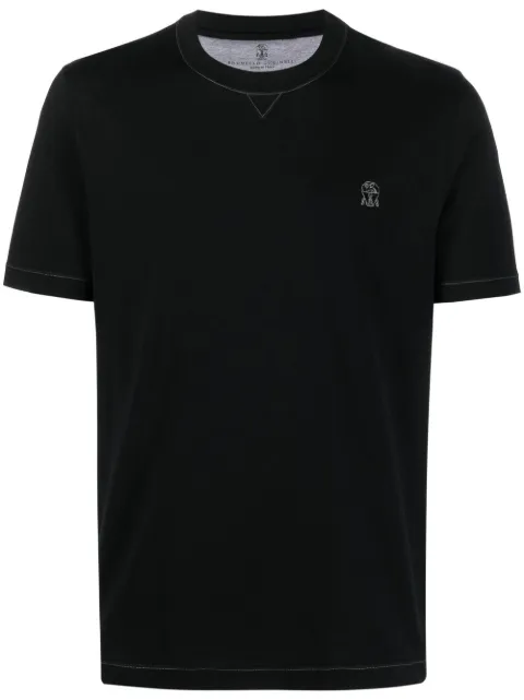 Brunello Cucinelli embroidered-logo T-shirt