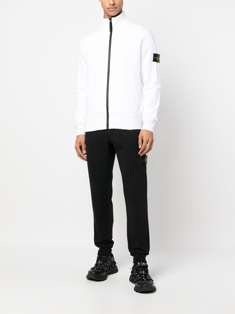 Stone Island Sweater met logopatch - Wit