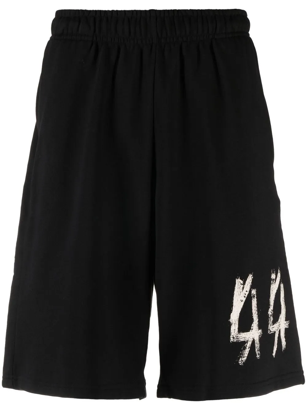 

44 LABEL GROUP logo-print cotton track shorts - Black