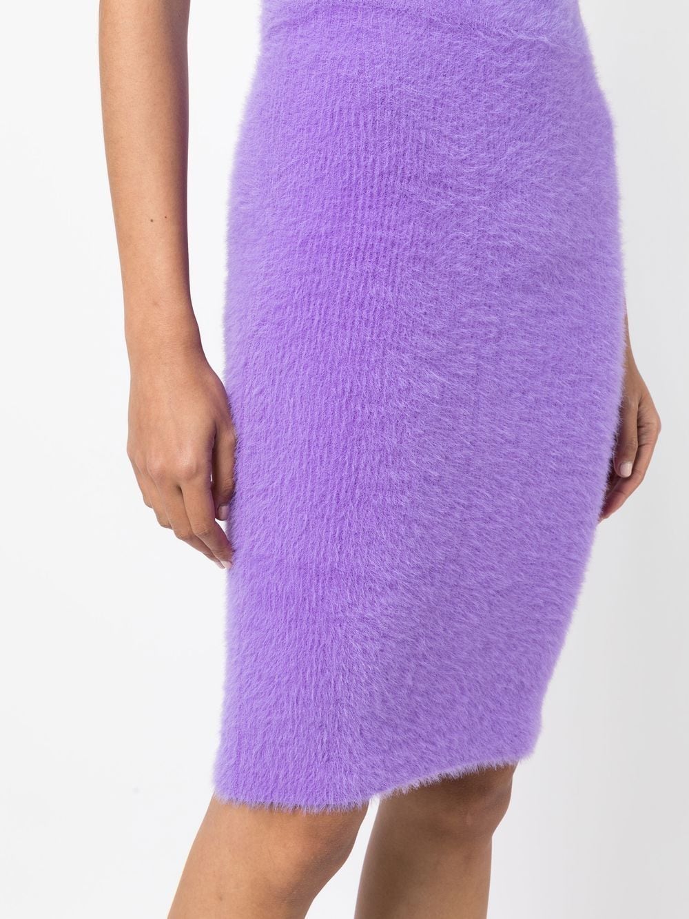 Shop Off-white Brushed-effect Pencil Skirt In Purple