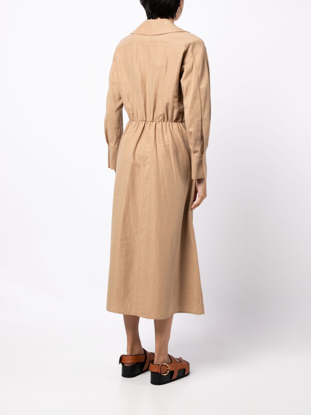 Vince V-neck long-sleeve Shirt Dress - Farfetch