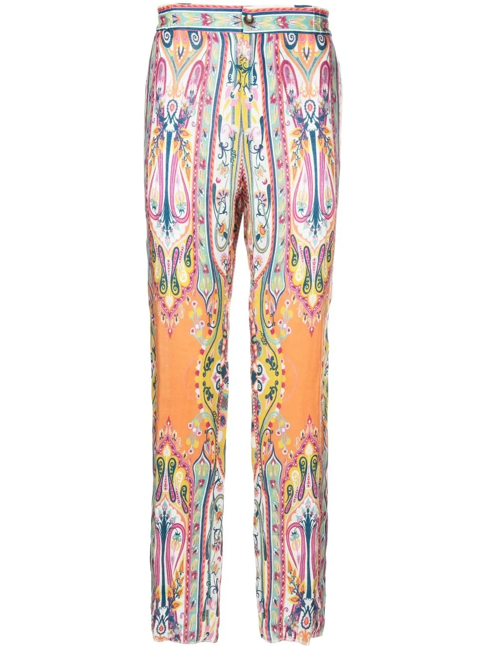 

ETRO paisley-print straight-leg trousers - Blue