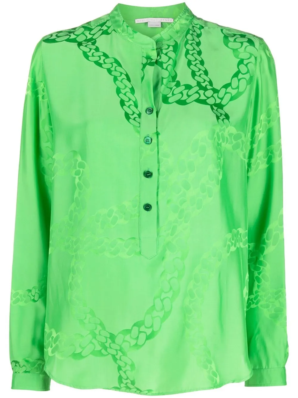 

Stella McCartney patterned satin blouse - Green
