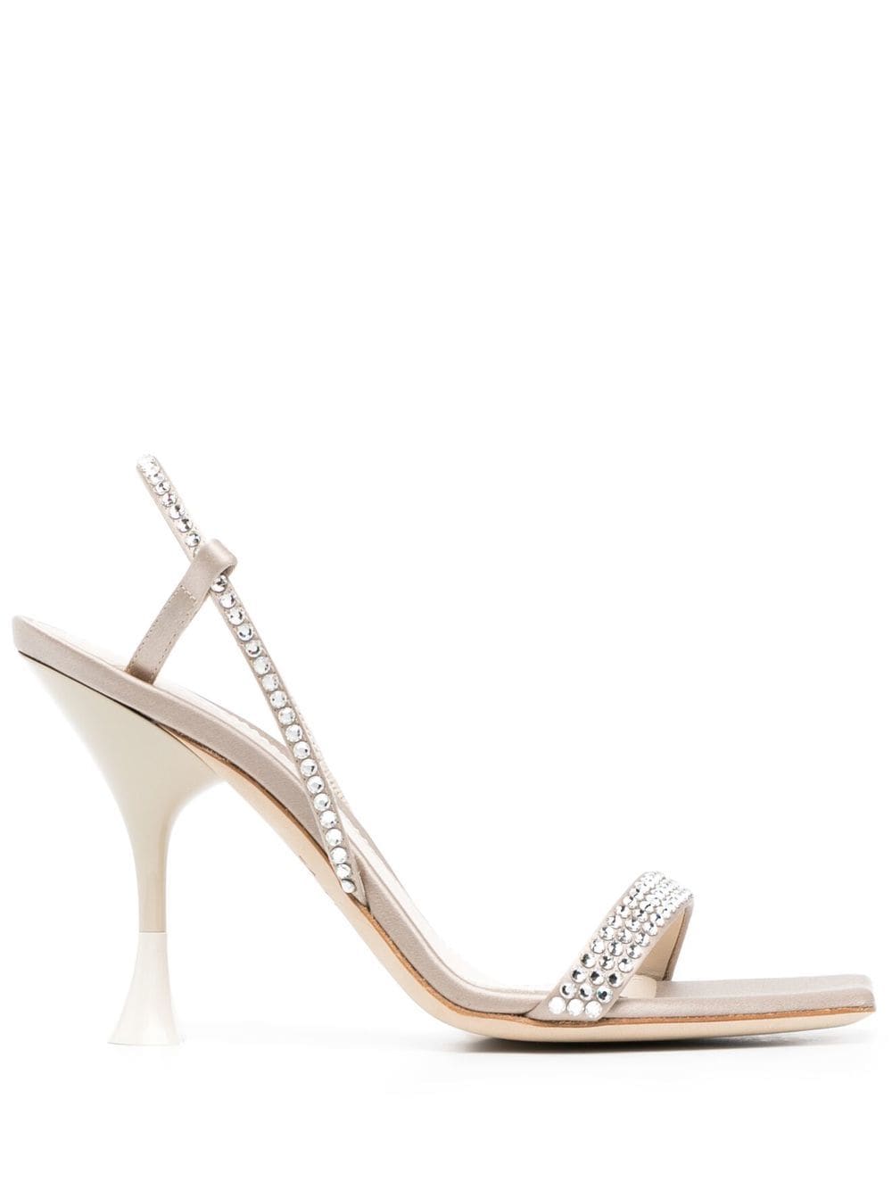 

3juin crystal-embellished leather sandals - Neutrals