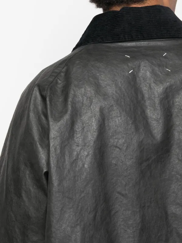 国内定価43万円Maison margiela wax-coated trench coat