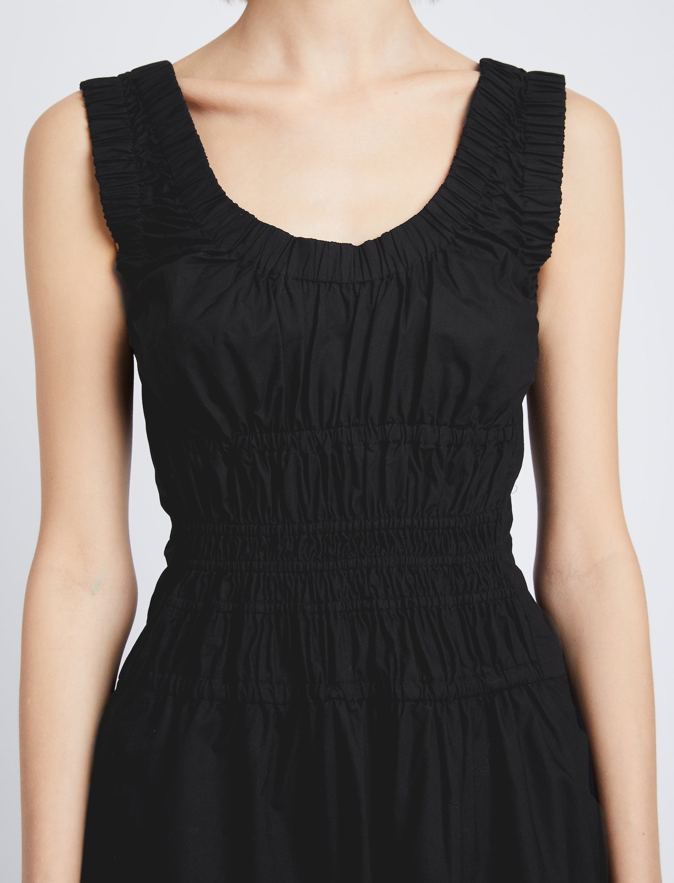 Poplin Gathered Midi Dress #3