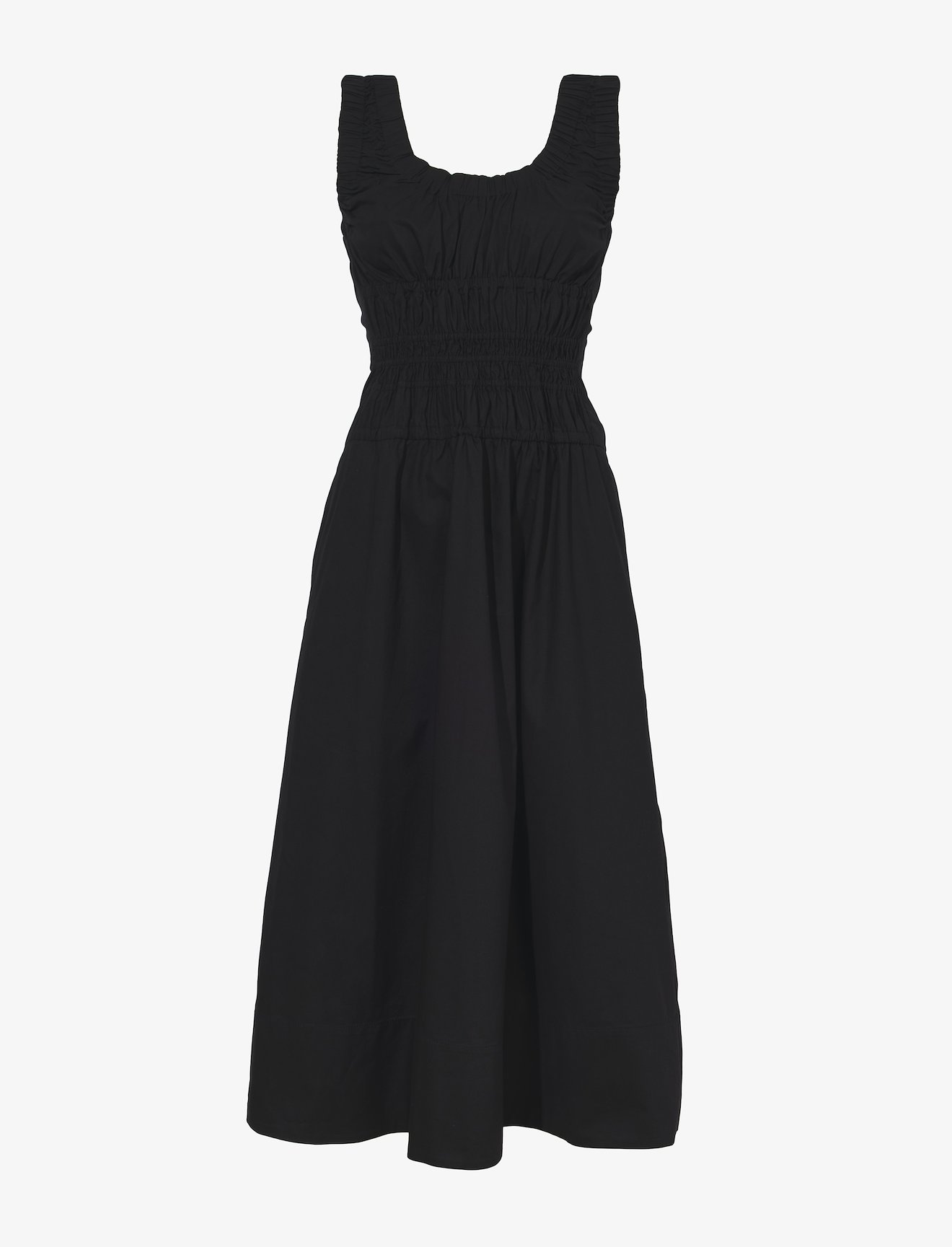 Poplin Gathered Midi Dress #4