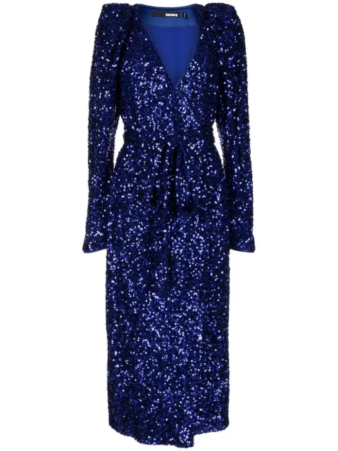 ROTATE BIRGER CHRISTENSEN vestido midi bordado con lentejuelas