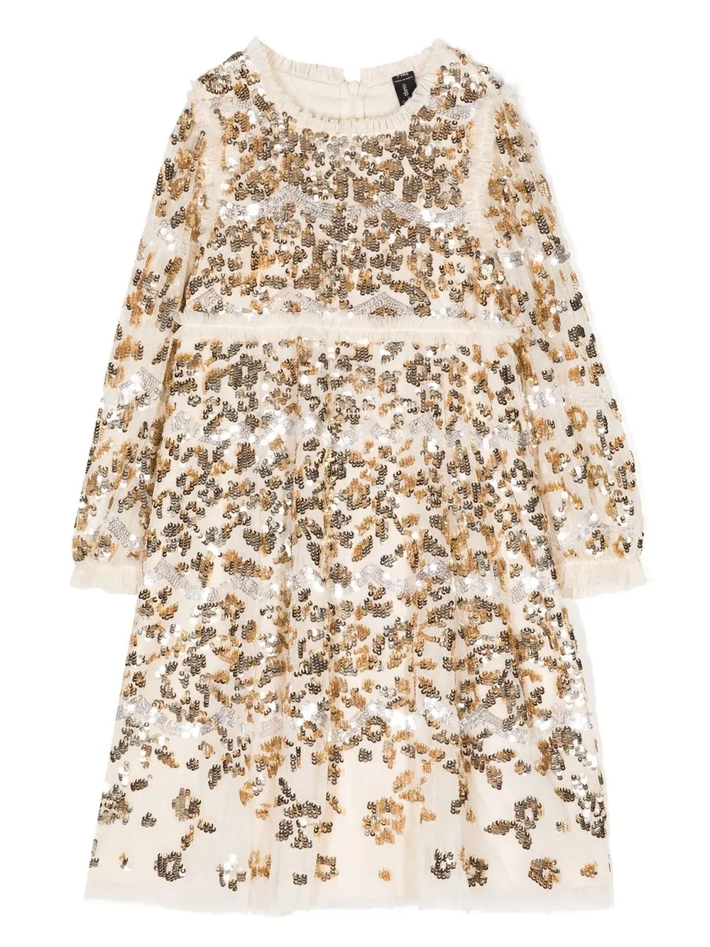 Needle & Thread Kids' Sequin-embellished Dress In Gold